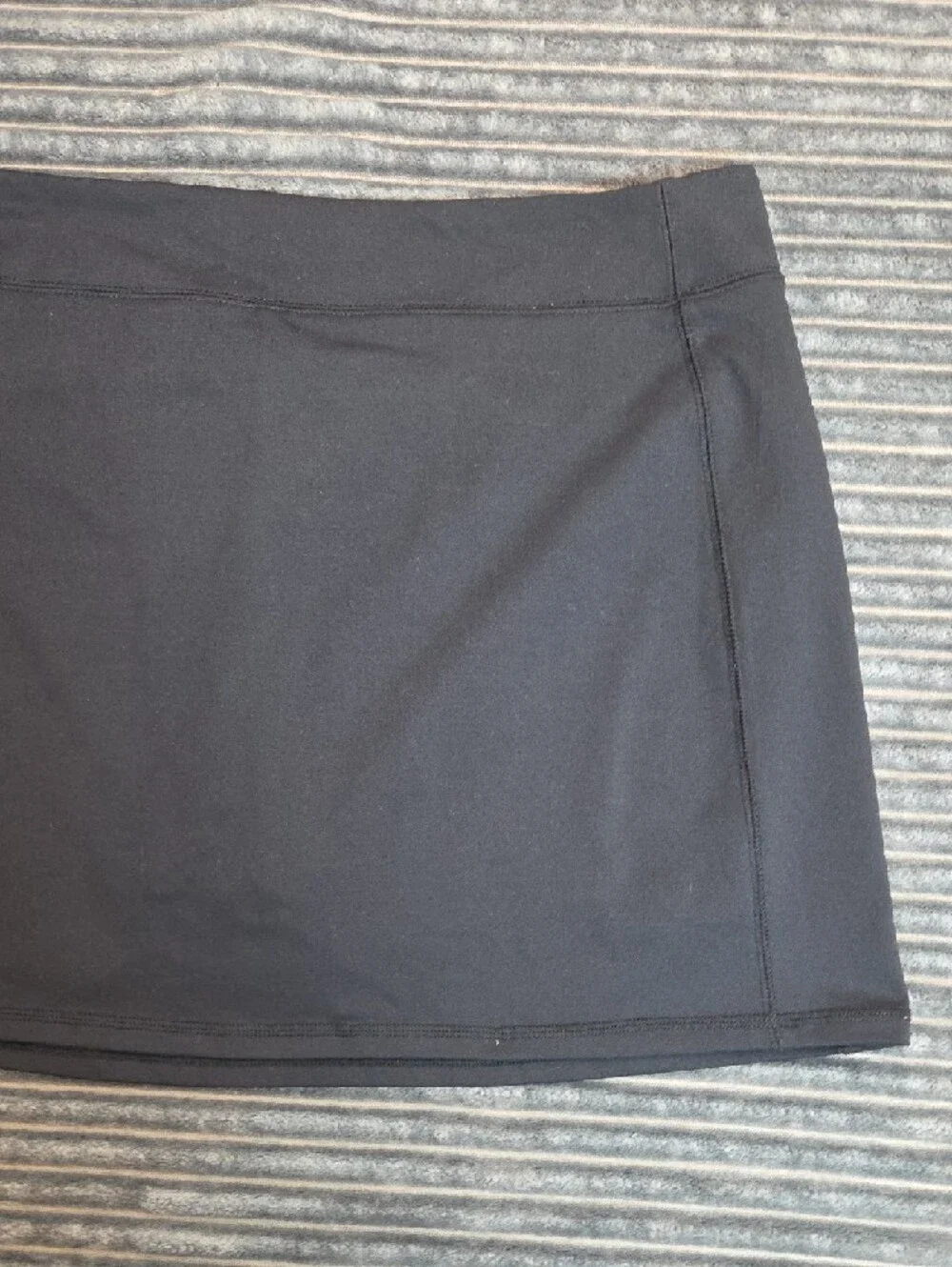 Lands' End Black Athletic Mini Skirt